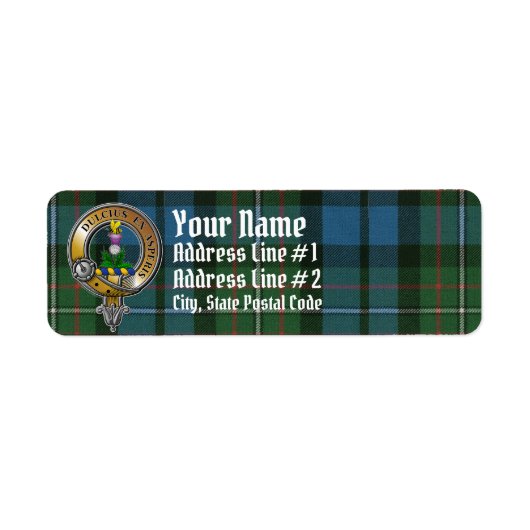 Ferguson Tartan & Badge Etiket (Voorkant)