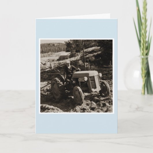 Ferguson tracteur Finlande 1950 Carte d'anniversai (Devant)