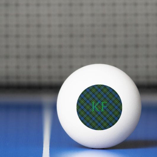 Fergusson Officiële Tartan met monogram / initiale Pingpongballen (Net)