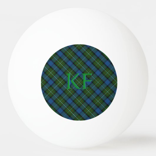 Fergusson Officiële Tartan met monogram / initiale Pingpongballen (Voorkant)
