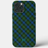 Fergusson Officiële Tartan met monogram / naam Case-Mate iPhone Case (Achterkant)
