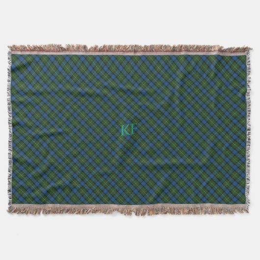 Fergusson Officiële Tartan met monogram / naam Deken (Voorkant)