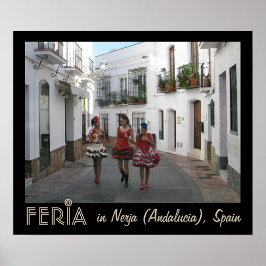 Feria in Nerja (Andalusië), Spanje Poster (Voorkant)