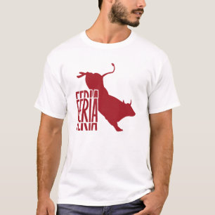 Feria - Logo couleur rouge/blanc & taureau T-shirt