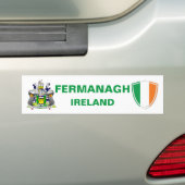 Fermanagement Ireland Crest en Irish Flag Bumpersticker (Op auto)