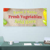 Ferme 2 Table Légumes frais vendus ici Bannière (Salon professionnel)