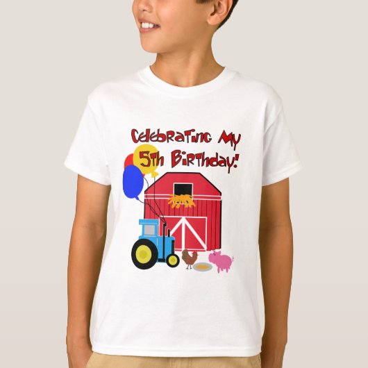 Ferme 5 Anniversaire T-shirts et cadeaux (Devant)