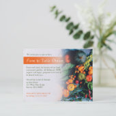 Ferme à table Dîner végétal Invitation (Debout devant)