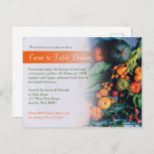 Ferme à table Dîner végétal Invitation (Devant / Derrière)