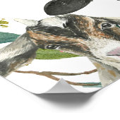 Ferme Animal de verdure Garçon Baby shower Affiche (Coin)