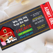 Ferme Barnyard Entrée Carte Billet Anniversaire