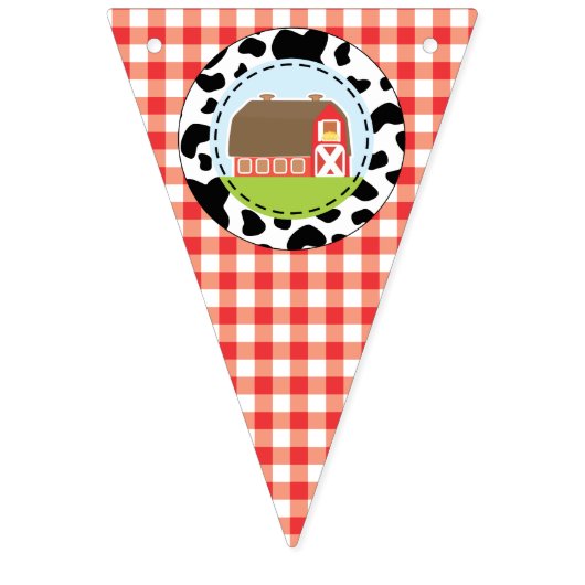 Ferme Barnyard Joyeux Anniversaire Bannière Drapea (Premier drapeau)