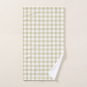 Ferme Beige et blanc En vichy Plaid (Serviette à main)