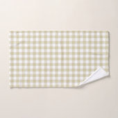 Ferme Beige et blanc En vichy Plaid (Serviette à main)