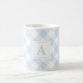 Ferme Bleu Buffalo Plaid Check Mug Monogramme (Centre)