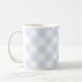 Ferme Bleu Buffalo Plaid Check Mug Monogramme (Gauche)