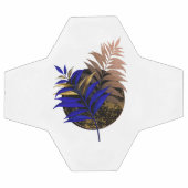 Ferme bleue sur cercle noir (Plat)