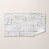 Ferme Botanique Blanc Bois Rustique Feuille (Serviette à main)