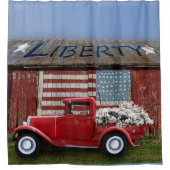 Ferme Camion Rouge Grange Douche rideau (Devant)