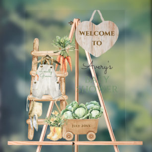 Ferme cultivée localement Baby shower rustique Bie