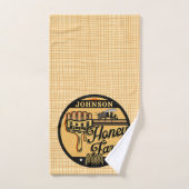 Ferme d'abeilles de miel NOM PERSONNALISÉ Ruche de (Serviette à main)