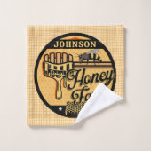 Ferme d'abeilles de miel NOM PERSONNALISÉ Ruche de (Gant de toilette)