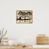 Ferme dans la neige - Julie de Graag Poster (Cuisine)