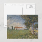Ferme dans un champ de blé Carte postale (Devant / Derrière)