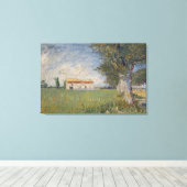 Ferme dans un champ de blé Toile (Insitu (Plancher de Bois))