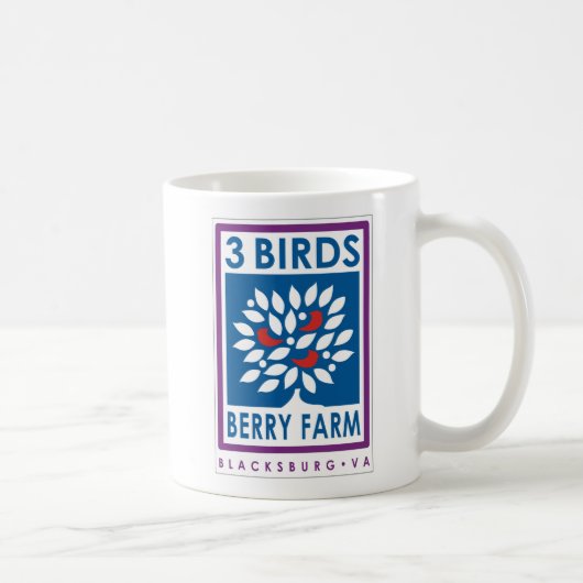 Ferme de baie de 3 oiseaux 11 onces. Tasse (Droite)