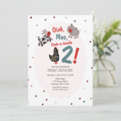 Ferme de cochons de vache Invitation pour le deuxi (Debout devant)