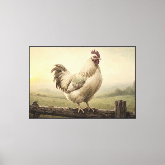 Ferme de Coq First Light sur Toile (Recto)