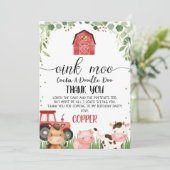 Ferme de feuillage rouge Plaid Carte de remercieme (Debout devant)