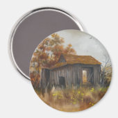 Ferme de grange abandonnée Magnet rustique pays (Recto/Verso)