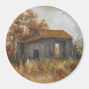 Ferme de grange abandonnée Magnet rustique pays