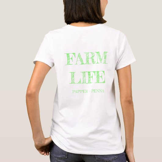 Ferme de Pêche; T-shirt vert (Dos)