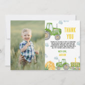 Ferme de tracteurs verts Anniversaire Carte de rem (Devant)