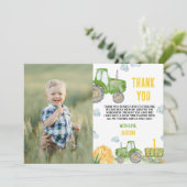 Ferme de tracteurs verts Anniversaire Carte de rem (Debout devant)