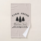 Ferme des arbres de Noël frais (Serviette à main)