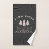 Ferme des arbres de Noël frais (Serviette à main)