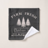 Ferme des arbres de Noël frais (Gant de toilette)