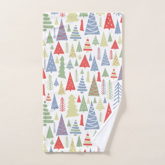 Ferme des arbres de Noël moderne (Serviette à main)
