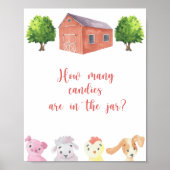 Ferme - devinez combien de bonbons Poster (Devant)