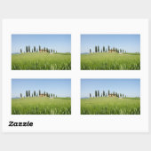Ferme en Toscane rectangulaire autocollant (Feuille)