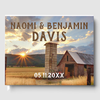 Ferme et tournesols Mariage livre d'hôtes