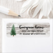 Ferme Étiquette de adresse de campagne avec pin (En situation)