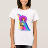 Ferme fille avec parapluie Rainbow T-Shirt (Devant)
