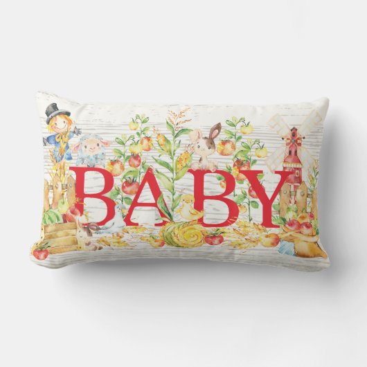 Ferme fille garçon Coussin de la pépinière (Recto)