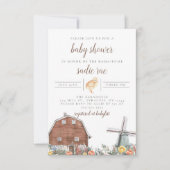 Ferme Grange Yard Boho Baby shower Invitation (Devant)