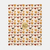 Ferme Hen | Poulets de couverture de monogramme (Devant)